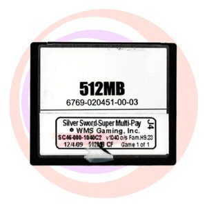 Game Software for WMS BlueBird II, Silver Sword - Super Multi-Pay, SC46-000-1040C2, OP SYST # H9.23 GETT Part SFT-WMS-191