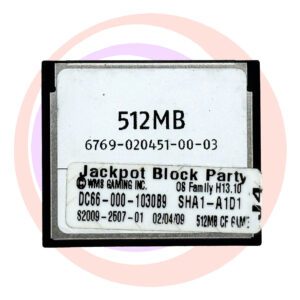Game Software for WMS BlueBird II, Jackpot Block Party, DC66-000-1030B9, OP SYST # H13.10 GETT Part SFT-WMS-197