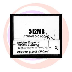 Game Software for WMS BlueBird II, Golden Emperor, DC83-000-1020C0, OP SYST # H13.12 GETT Part SFT-WMS-202