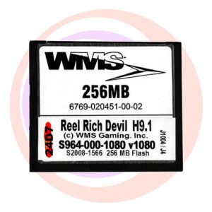 Game Software for WMS BlueBird II, Reel Rich Devil, S964-000-1080, OP SYST # H9.1 GETT Part SFT-WMS-208