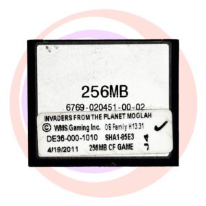 Game Software for WMS BlueBird II, Invaders From Planet Moolah, Part number: S854-000-1010OP SYST # H13.31 GETT Part SFT-WMS-217