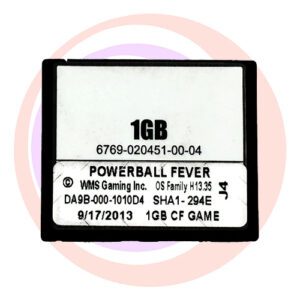 Game Software for WMS BlueBird II, PowerBall Fever, Part number: DA9B-000-1040D4, OP SYST # H13.35 GETT Part SFT-WMS-199