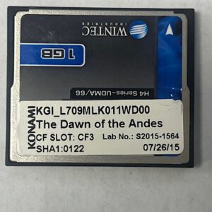 Software For Konami Gaming, The Dawn of the Andes. Part Number: SHA1:0122, Lab No: S2015-1564 GETT Part SFT-KON-111