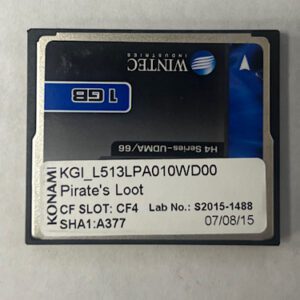 Game Software for Konami, Game Name: Pirate's Loot, Part Number: SHA1:A377, Lab No: S2015-1488, GETT Part Number: SFT-KON-114