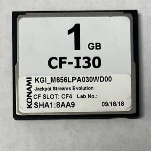 Game Software For Konami Games, Game Name: Jackpot Streams Evolution, Part Numbers: SHA1: 8AA9, Lab No: SHA1:8AA9, GETT Part Number: SFT-KON-126