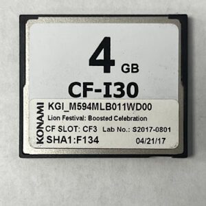 Game Software For Konami Games, Game Name: Lion Festival: Boosted Celebration, Part Numbers: SHA1:F134, Lab No: S2017-0801, GETT Part Number: SFT-KON-127