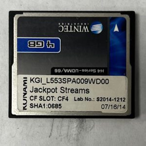 Game Software For Konami Games, Game Name: Jackpot Streams, Part Numbers: KGI_L553SPA009WD00, SHA1:0685, Lab No: S2014-1212, GETT Part Number: SFT-KON-145