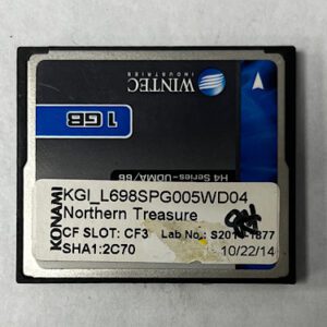 Game Software For Konami Games, Game Name: Northen Treasure, Part Numbers: KGI_L698SPG005WD04, SHA1:2C70, Lab No: S2014-1877, GETT Part Number: SFT-KON-148