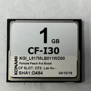 Game Software For Konami Games, Game Name: Fortune Peach Hot Boost, Part Numbers: KGI_L817MLB011WD00, SHA1:D494, GETT Part Number: SFT-KON-150