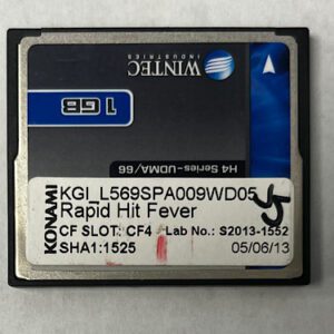 Game Software For Konami Games, Game Name: Rapid Hit Fever, Part Numbers: SHA1:1525, Lab No: S2012-0503, GETT Part Number: SFT-KON-157