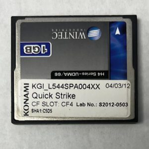 Game Software For Konami Games, Game Name: Quick Strike, Part Numbers: SHA1:C5D5, Lab No: S2012-0503, GETT Part Number: SFT-KON-158