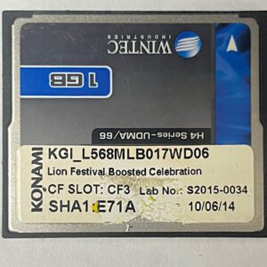Game Software For Konami Games, Game Name: Lion Festival Boosted Celebration, Part Numbers: SHA1:E71A, Lab No: S2015-0034, GETT Part Number: SFT-KON-163