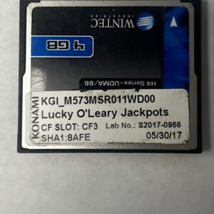 Game Software For Konami Games, Game Name: Lucky O'Leary Jackpots, Part Numbers: SHA1:8AFE, Lab No: S2017-0966, GETT Part Number: SFT-KON-169