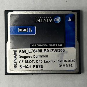 Game Software For Konami Gaming, Game Name: Dragon's Dominion, Part Numbers: SHA1:F525, Lab No: S2016-0649, GETT Part Number: SFT-KON-176