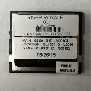 Game Software for Gaming Labs International(GLI), Game Name: RIVER ROYALE, Part Numbers: IT PN: 900103001500102, MAIN - 04.09.13, ID - M00103, LOCATION - GLI-001, ID - L0015, GAME - 01.03.31, ID - G00102, GETT Part Number: SFT-GLI-103