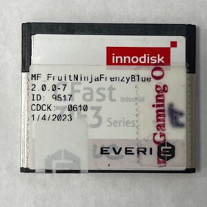 Game Software For Everi Holdings Inc., Game Name: MF_FruitNinjaFrenzyBlue, Part Numbers: 2.0.0-7, ID: 9517, CDCK: 0610, GETT Part Number: SFT-EVE-130