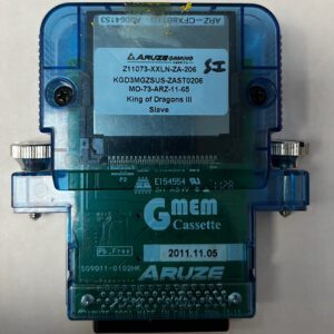 Game Software For Aruze Gaming, King Of Dragons III, Slave Part Numbers: Z11073-XXLN-ZA-206, Master Part Numbers: ZEARU-JM2S-5108, GETT Part Number: SFT-ARZ-108