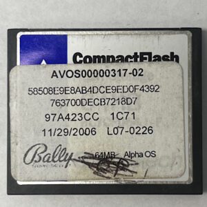 Game Software for alpha 1, Part Numbers: AVOS00000317-02, 58508E9E8AB4DCE9ED0F4392, GETT Part Number: SFT-BLY-106