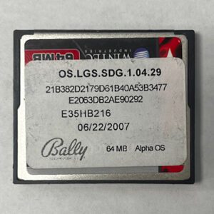 Game Software for alpha 1, Part Numbers: OS.LSG.SDG.1.04.29, 21B382D217D61B40A53B3477, GETT Part Number: SFT-BLY-107