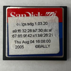 Game Software for alpha 1, Part Numbers: os.lgs.sdg.1.03.20, a9:f6:32:28:b7:30:dc:af:67:85:9f:42:c1:b9:26:21, GETT Part Number: SFT-BLY-111