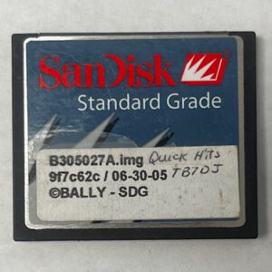 Game Software for alpha 1, Game name: QuickHit, Part Numbers: B305027A.img, 9f7c62c, GETT Part Number: SFT-BLY-119