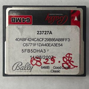 Game Software for alpha 1, Game name: Good cents Classic, Part Numbers: 23727A, 40ABF424CACF29B86AB8FF3, GETT Part Number: SFT-BLY-122