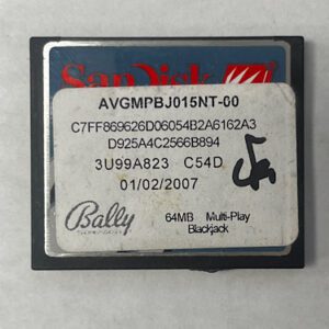 Game Software for alpha 1, Game name: Multi-Play Blackjack, Part Numbers: AVGMPBJ015NT-00, C7FF869626D06054B2A6162A3, GETT Part Number: SFT-BLY-124