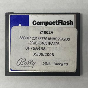 Game Software for alpha 1, Game name: Blazing 7's, Part Numbers: 21002A, 88C0F12317F7761818C29A2D0, GETT Part Number: SFT-BLY-125