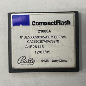 Game Software for alpha 1, Game name: Jazzy Clams, Part Numbers: 21088A, 81BE568090C0526E79CF27A9, GETT Part Number: SFT-BLY-131