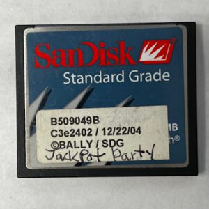 Game Software for alpha 1, Game name: Jackpot Party, Part Numbers: B509049B, C3e2402, GETT Part Number: SFT-BLY-162