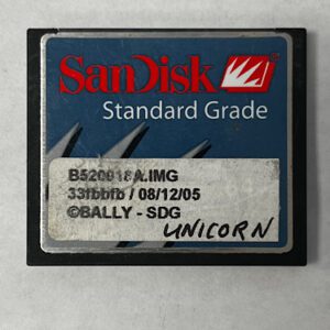 Game Software for alpha 1, Game name: Unicorn, Part Numbers: B520018A.IMG, 33fbbfb, GETT Part Number: SFT-BLY-163