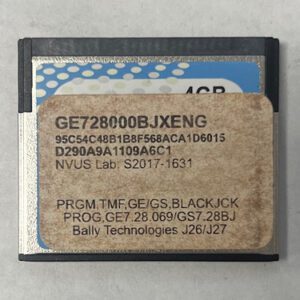 Game Software for Alpha 1, PRGM.TMF.GE/GS.BLACKJCK. PROG.GE7.28.069/GS7.28BJ. Part Numbers: GE728000BJXENG, 95C54C48B1B8F568ACA1D6015, GETT Part Number: SFT-BLY-259