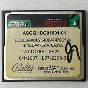Game Software for Bally, Quick Hits Black Gold 5 Reel, Part Numbers: ASGQHBG01001-01, DC0DBAADB764BB4747C2524, GETT Part Number: SFT-BLY-321