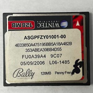 Game Software for Bally, Penny Frenzy, Part Numbers: ASGPFZY01001-00, 4E03850A475195BB5A18A482B, GETT Part Number: SFT-BLY-327