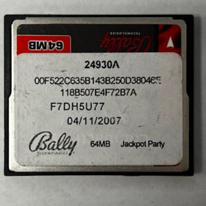 Game Software for Alpha 1, Jackpot Party, Part Numbers: 24930A, 00F522C635B143B250D38046E, GETT Part Number: SFT-BLY-284
