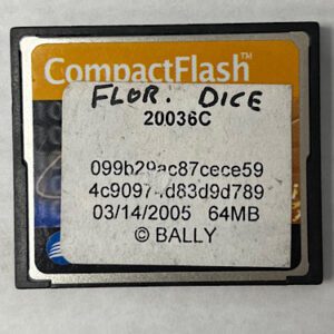 Game Software for Alpha 1, FLOR DICE, Part Numbers: 20036C, 099b29ac87cece59, 4c90974d83d9d789, GETT Part Number: SFT-BLY-287