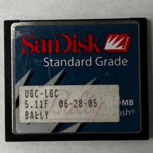 Game Software for Alpha 1, Part Numbers: UGC-LGC, 5.11F, GETT Part Number: SFT-BLY-291