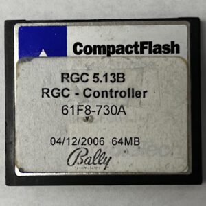 Game Software for Alpha 1, Part Numbers: RGC 5.13B, RGC - Controller. 61F8-730A, GETT Part Number: SFT-BLY-293