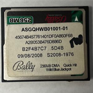 Game Software for Alpha 1, Quick Hit Wild Blue Jackpot, Part Numbers: ASGQHWB01001-01, 45674B457761401DF0A860F68, GETT Part Number: SFT-BLY-340