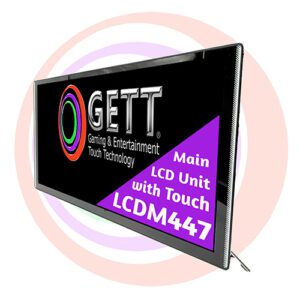 LCD with Touch for use with MAIN/ Bottom LCD unit ETG upright video slot games. Kortek brand, Kortek part KTK270DP402. Include PCAP (Multi Touch). Like New. GETT Part LCDM447