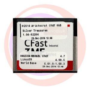 Game Software For Aristocrat Technologies Inc., Game Name: Silver Treasures, Part Numbers: 00023304, MBR&BL CFAST, 4.7, 4.00.5, 5.01.0-1.00.3, Operating System #: 1.04-62284 GETT Part SFT-ARI-143