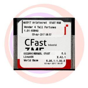 Game Software For Aristocrat Technologies Inc., Game Name: Wonder 4 Tall Fortunes, Part Numbers: 00029840, 5.0, X.42.1, 5.05.1-1.00.5 Operating System #: 1.01-63840, GETT Part SFT-ARI-152
