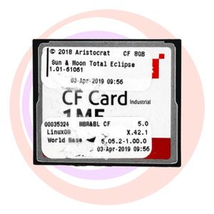 Game Software For Aristocrat Technologies Inc., Game Name: Sun & Moon Total Eclipse, Part Numbers: 00035324, 5.0, X.42.1, 5.05.2-1.00.0, Operating System #: 1.01-51061, GETT Part SFT-ARI-153