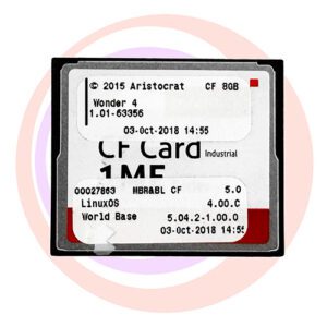 Game Software For Aristocrat Technologies Inc., Game Name: Wonder 4 Part Numbers: 00027863, 5.0, 4.00.C, 5.04.2-1.00.0, Operating System #: 1.01-63356, GETT Part SFT-ARI-155