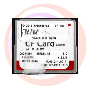 Game Software For Aristocrat Technologies Inc., Game Name: Tiki Torch, Part Numbers: 00034264, 5.0, X.52.8, 5.09.2-1.00.4, Operating System #: 1.01-61885. SFT-ARI-158