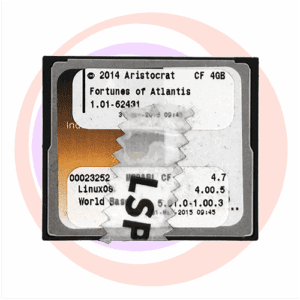Game Software for Aristocrat Technologies Inc., Game Name: Fortunes of Atlantis, Part Numbers: 00023252, 4.7, 4.00.5, 5.01.0-1.00.3, Operating System #1.01-62431. GETT Part SFT-ARI-165