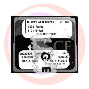 Game Software for Aristocrat Technologies Inc., Game Name: Wild Panda, Part Numbers: 00023336, 4.7, 4.00.5, 5.01.0-1.00.3, Operating System #1.01-61725. GETT Part SFT-ARI-166