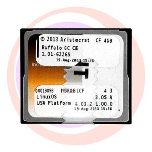 Game Software for Aristocrat Technologies Inc., Game Name: Buffalo GC, Part Numbers: 00019056, 4.3, 3.05.A, 4.03.2-1.00.0, Operating System #1.01-62265. GETT Part SFT-ARI-169