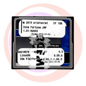 Game Software for Aristocrat Technologies Inc., Game Name: Inca Fortune JRP, Part Numbers: 00018576, 4.3, 3.05.A, 4.03.1-1.00.3, Operating System #1.01-62043. GETT Part SFT-ARI-170