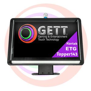 Topper with Kortek LCD, Kortek LCD KTK238DG402, for use with ETG Video Slot Machine, upright. GETT Part Topper143